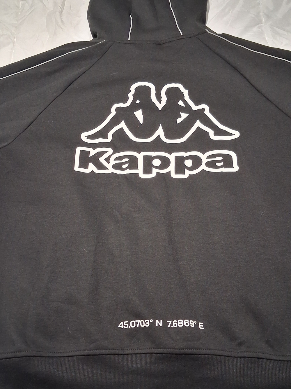 Kappa Black Hoodie with White Logo